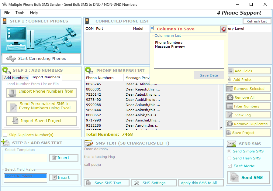 Multiple Bulk SMS Sender