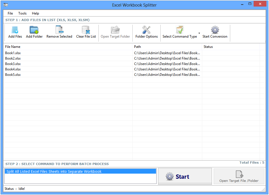 Excel Workbook Splitter