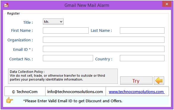 Gmail New Mail Alarm