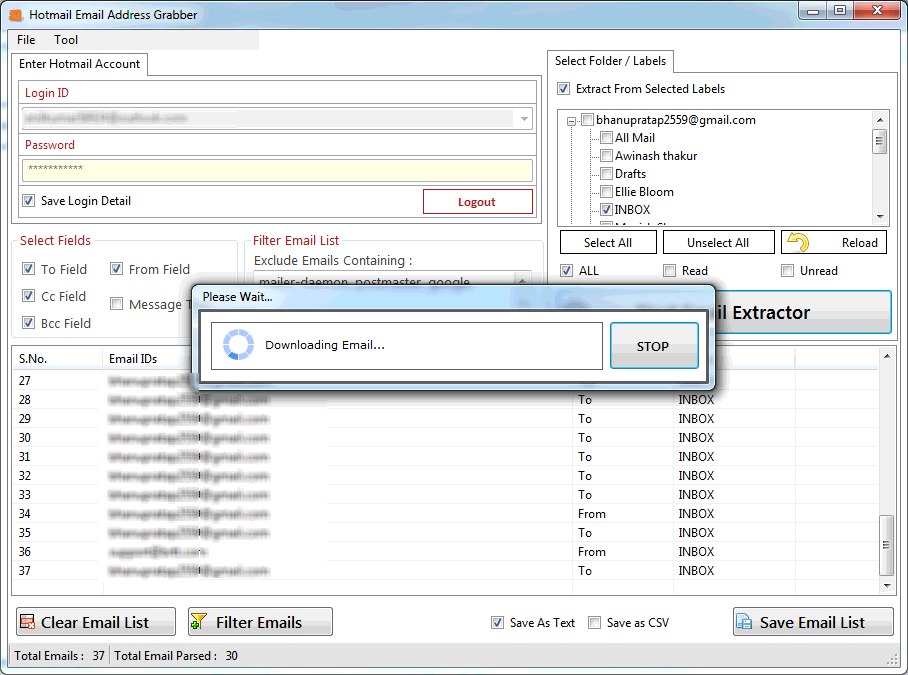 Windows 7 Email Address Grabber for Hotmail 2.5.0.11 full