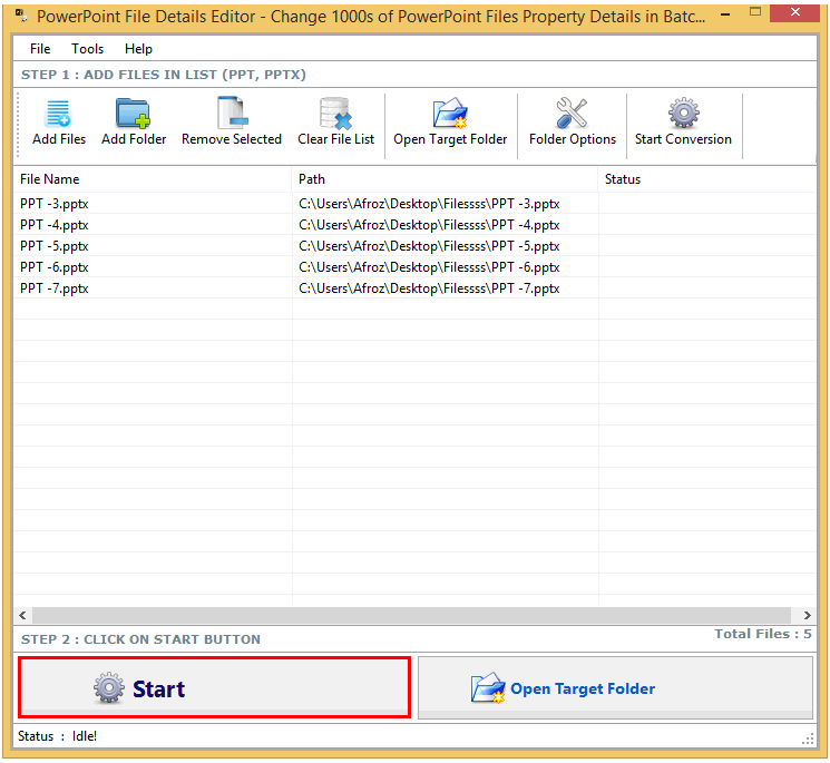 PowerPoint File Details Editor