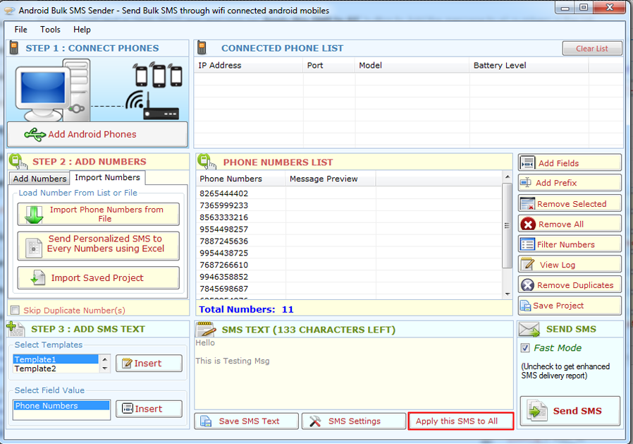 Android Bulk SMS Sender