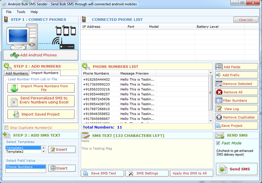 Android Bulk SMS Sender