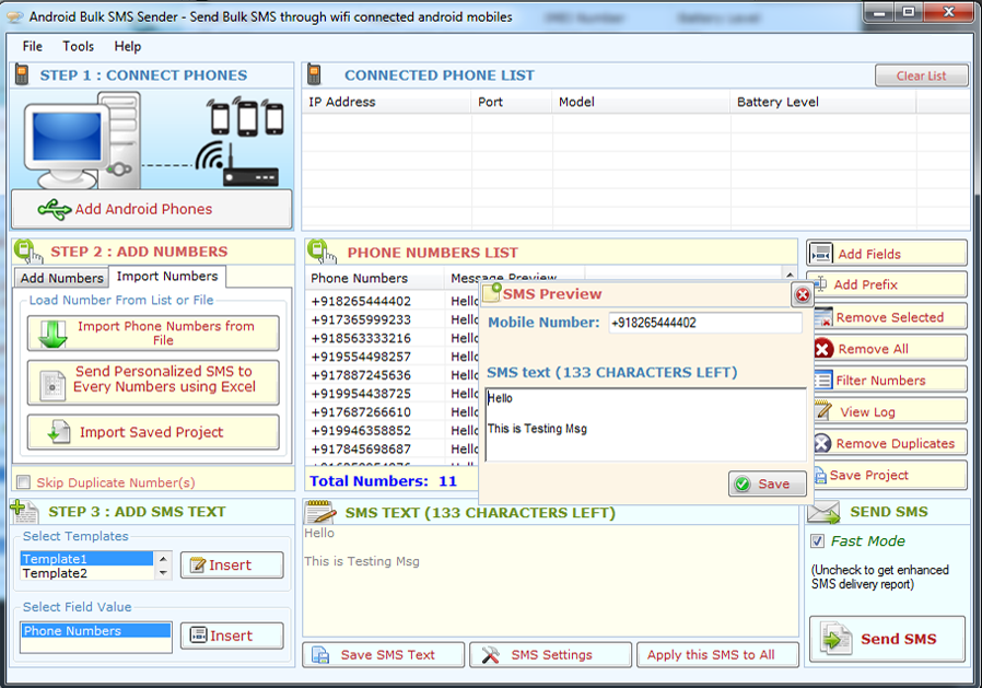 Android Bulk SMS Sender
