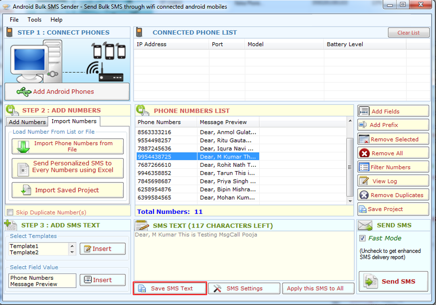 Android Bulk SMS Sender