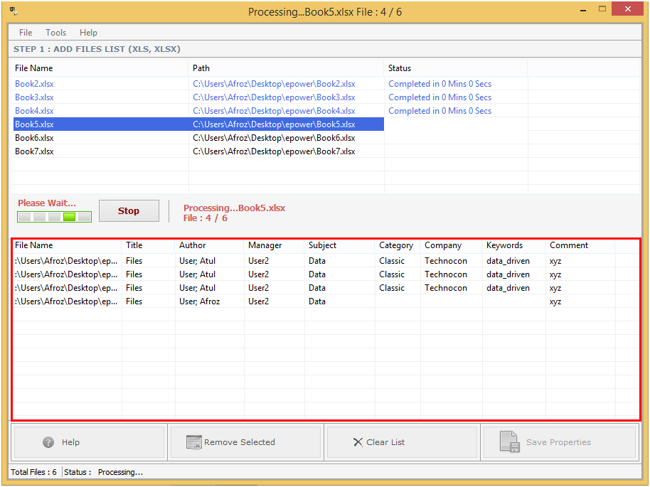 Excel Workbook Details Extractor