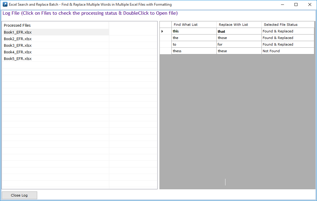 log file