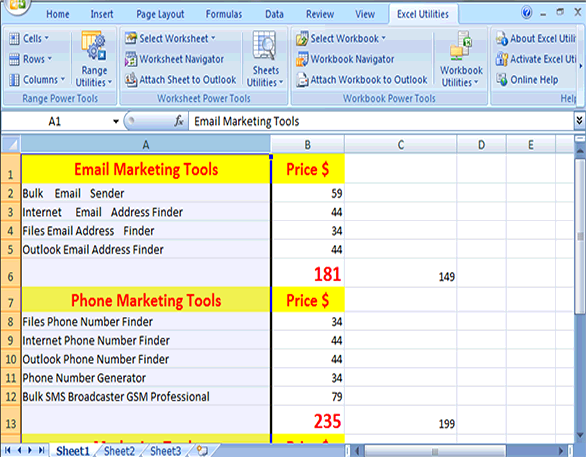 Excel Utilities