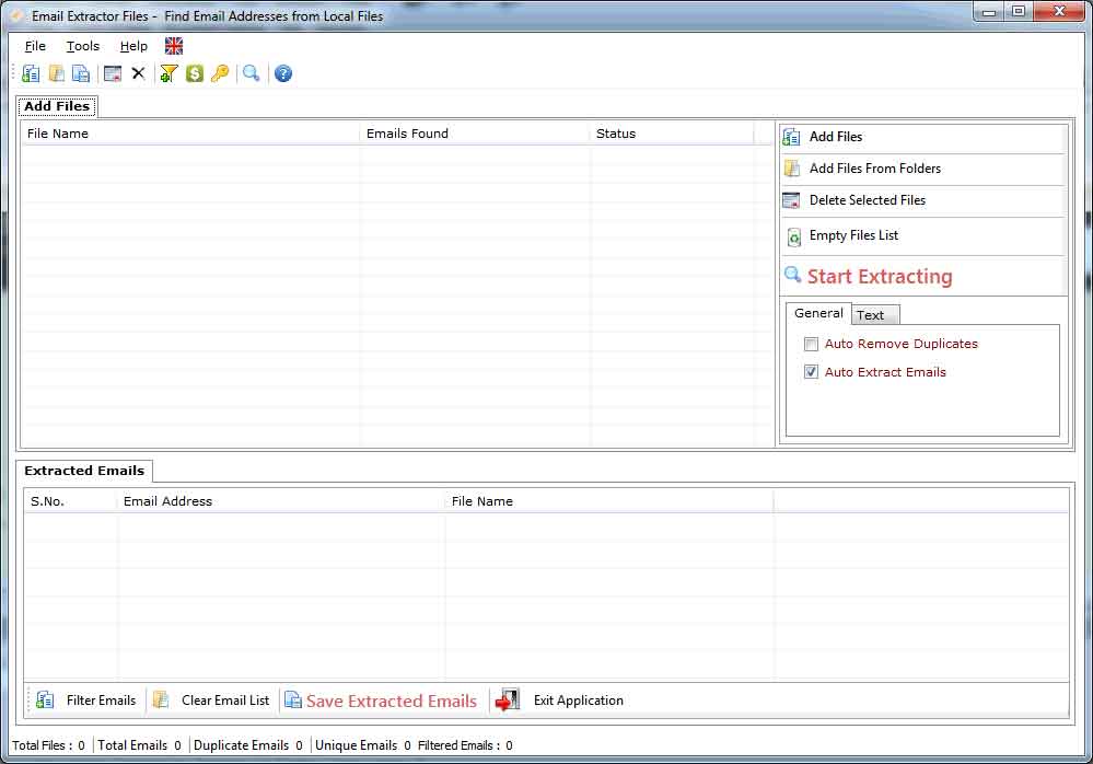 Email Extractor Files screenshot
