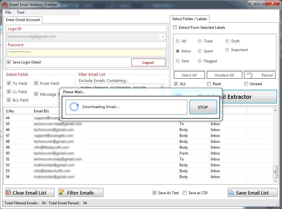 Gmail Email Address Grabber 3.7.2.34