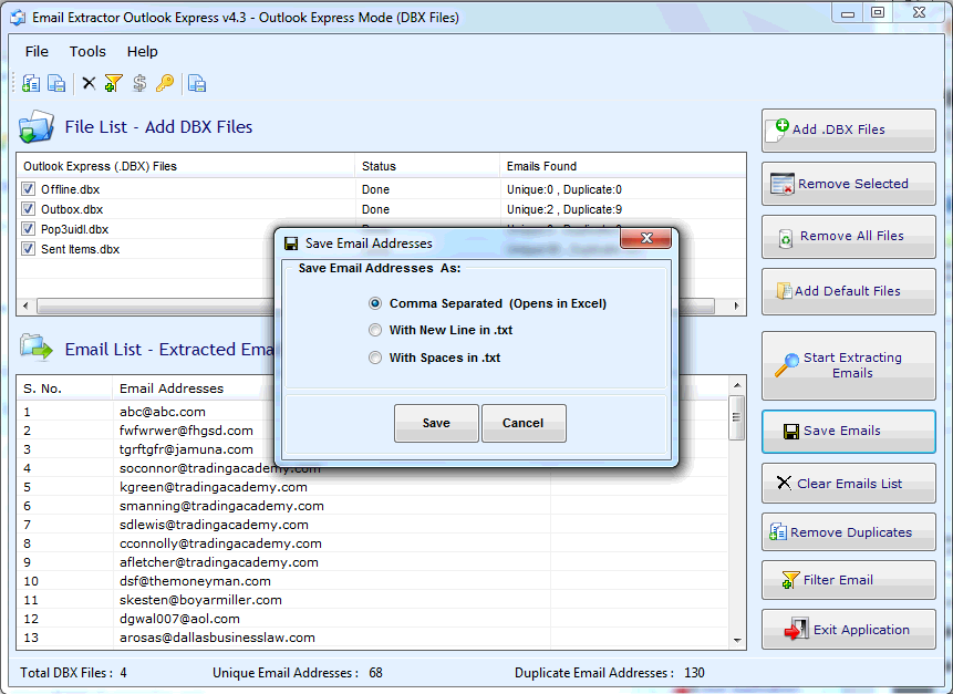 Email Email Extractor Outlook Express 4.3 full