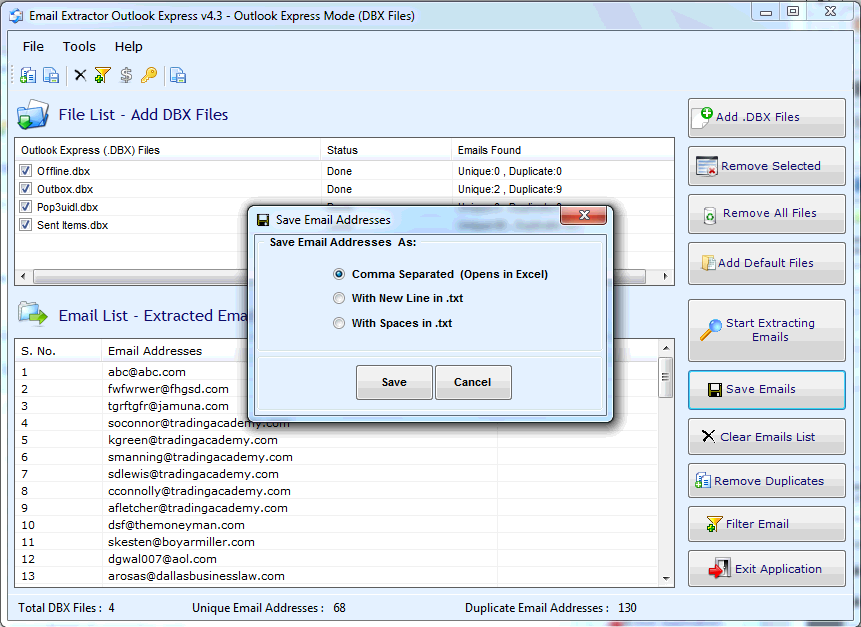 Email Email Extractor Outlook Express software