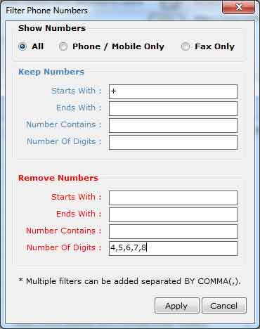 Phone Number Web Extractor