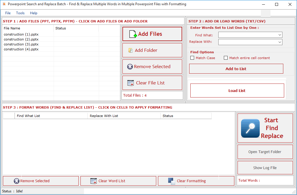 Windows 7 PowerPoint Search & Replace 3.1.1.22 full