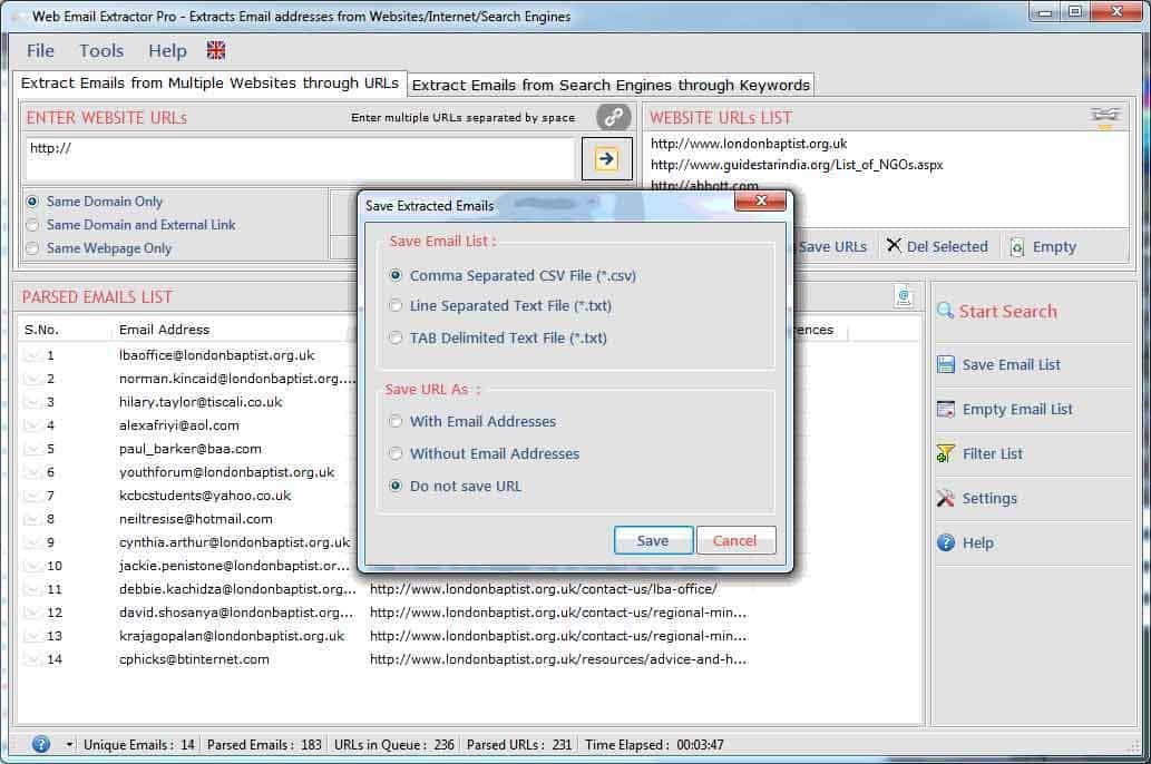 Web Email Extractor Pro