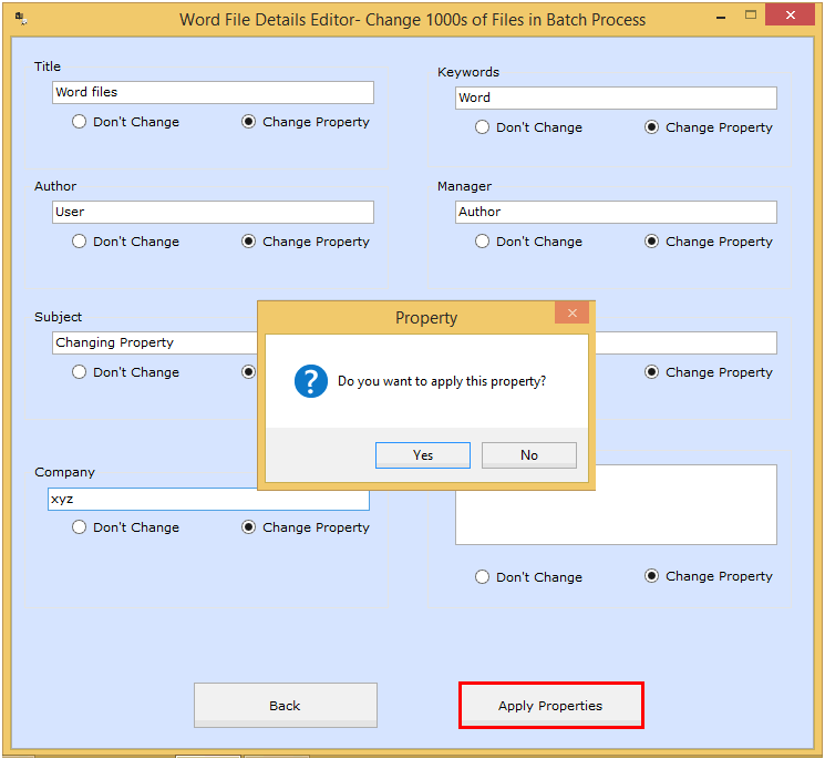 Word File Details Editor