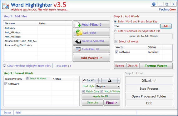 Docx Highlight tool